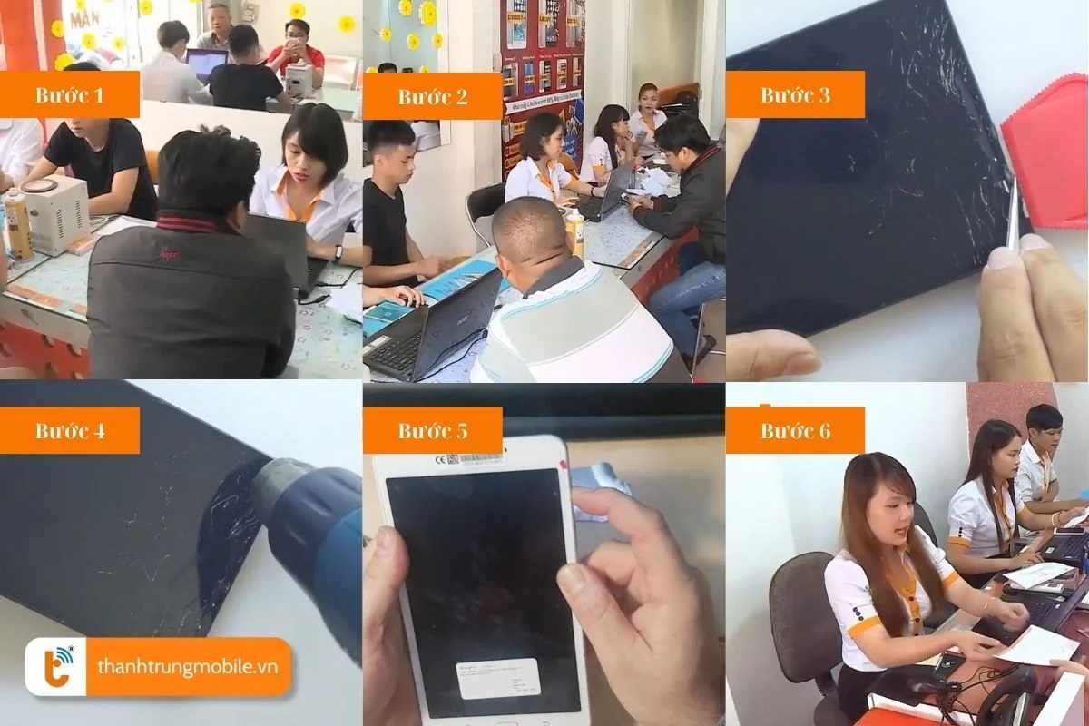 quy trinh ep kinh samsung tab a2 chuyen nghiep