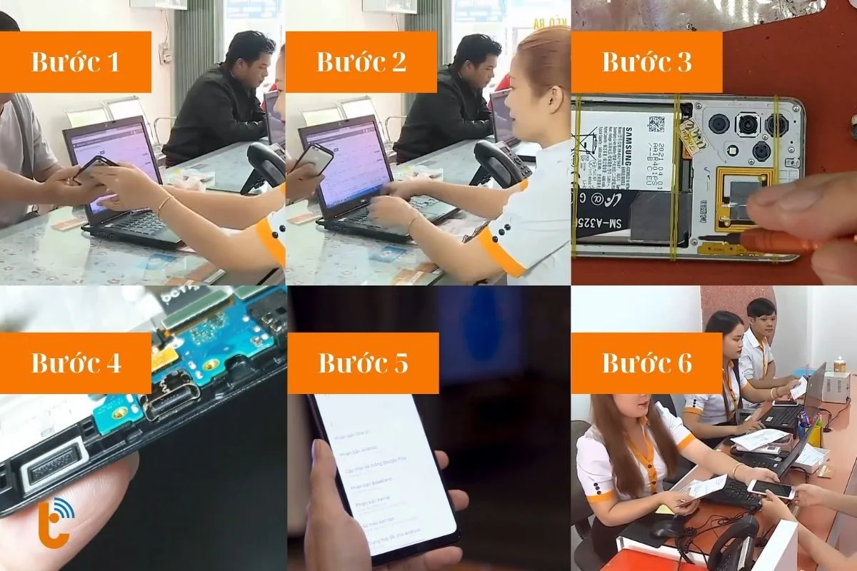 quy trinh thay chan sac samsung galaxy a32 chuyen nghiep