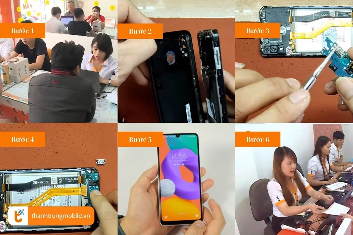 quy trinh thay chan sac samsung galaxy m22 nhanh chong