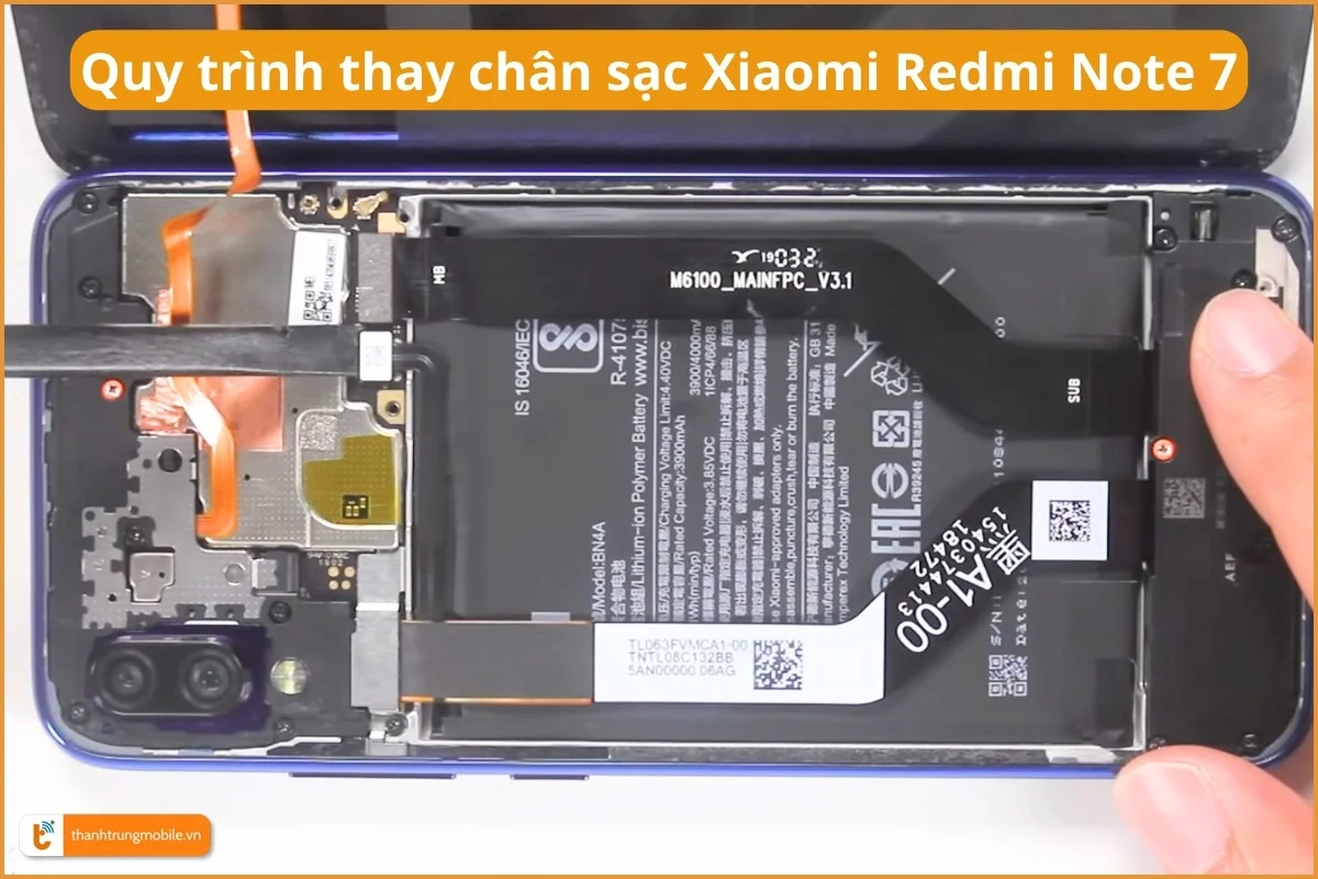 Quy trình thay chân sạc Xiaomi Redmi Note 7