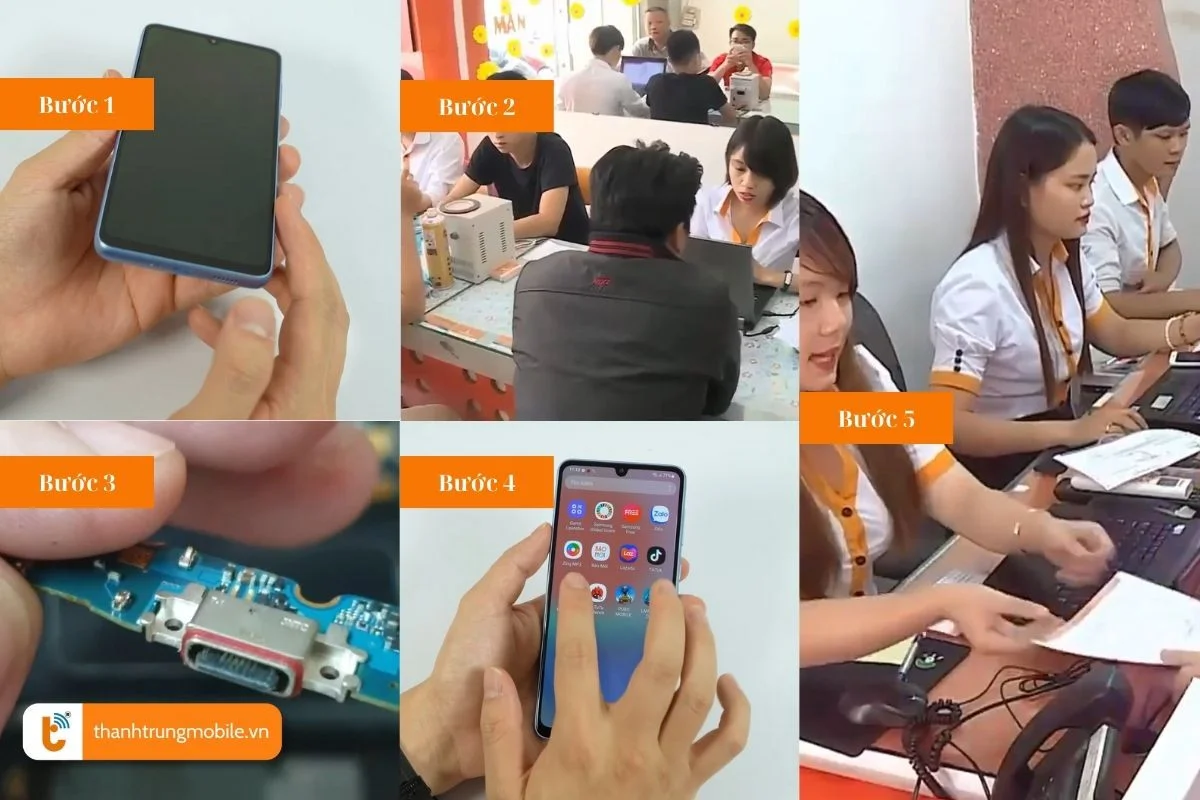 quy trinh thay duoi sac samsung galaxy a33 nhanh chong