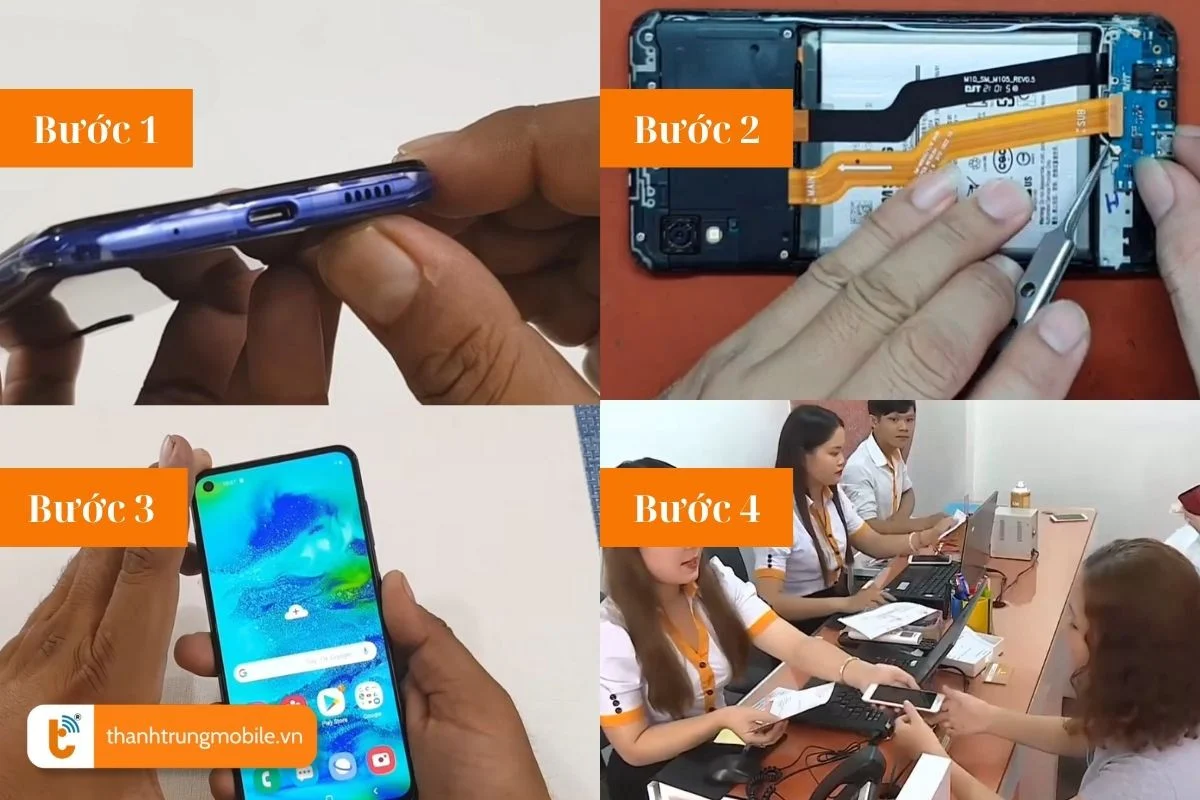 quy trinh thay duoi sac samsung m40 chuyen nghiep