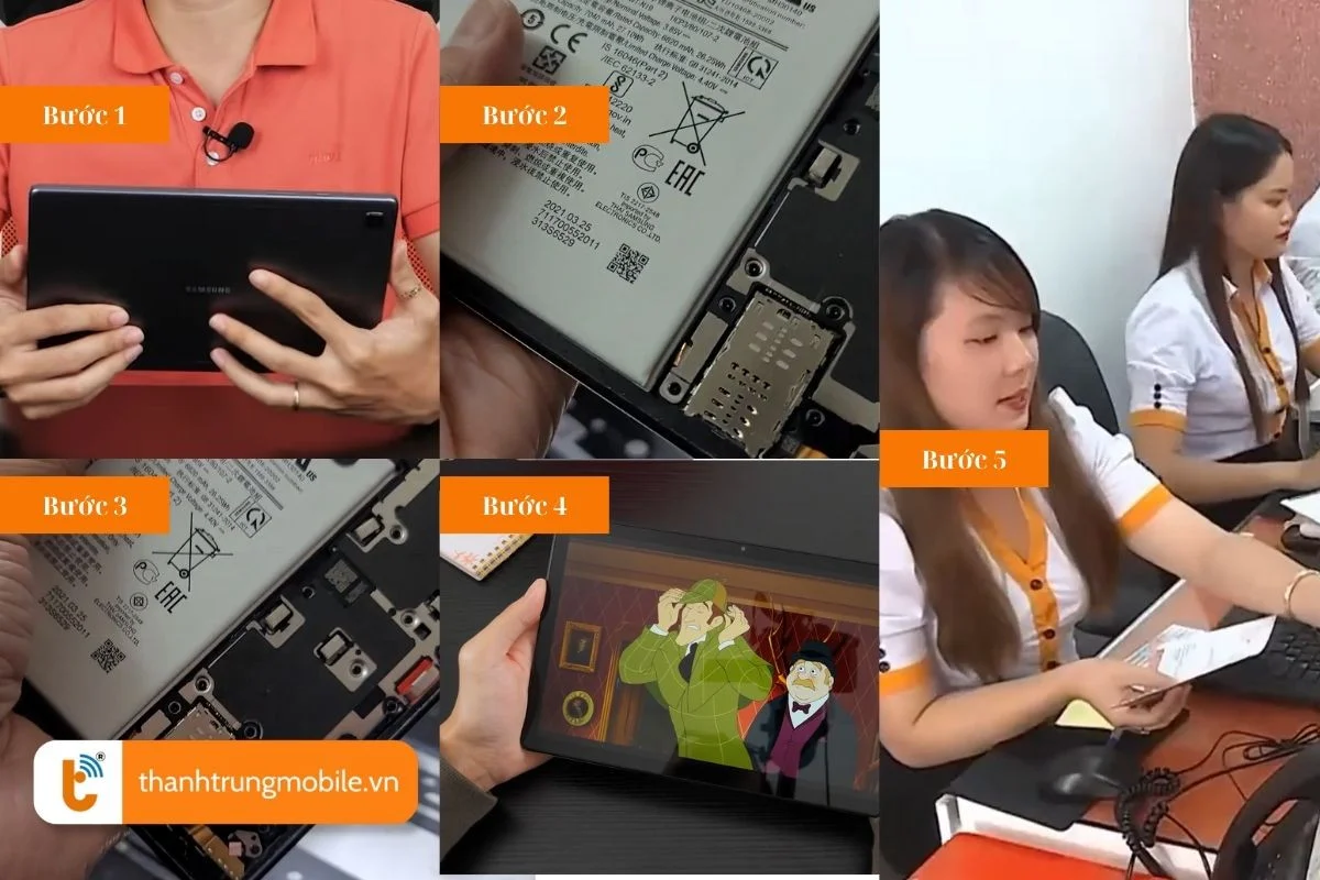 quy trinh thay duoi sac samsung tab a7 nhanh chong