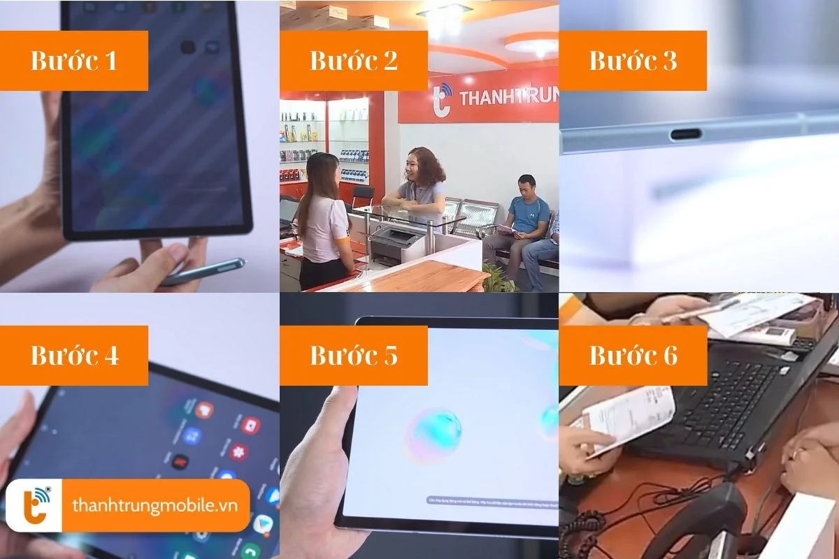 quy trinh thay duoi sac samsung tab s6 chuyen nghiep