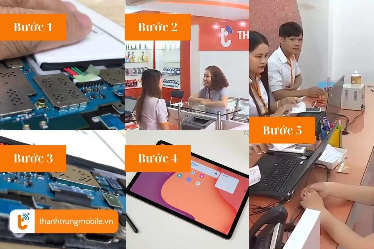 Quy trình thay chân sạc Samsung Tab S8