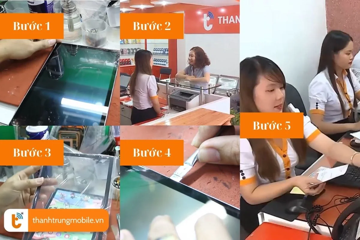 quy trinh thay man hinh may tinh bang samsung tab s6 nhanh chong