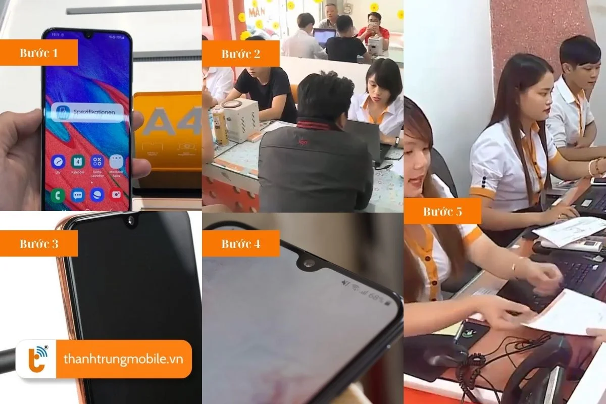 quy trinh thay man hinh samsung a40 chuyen nghiep