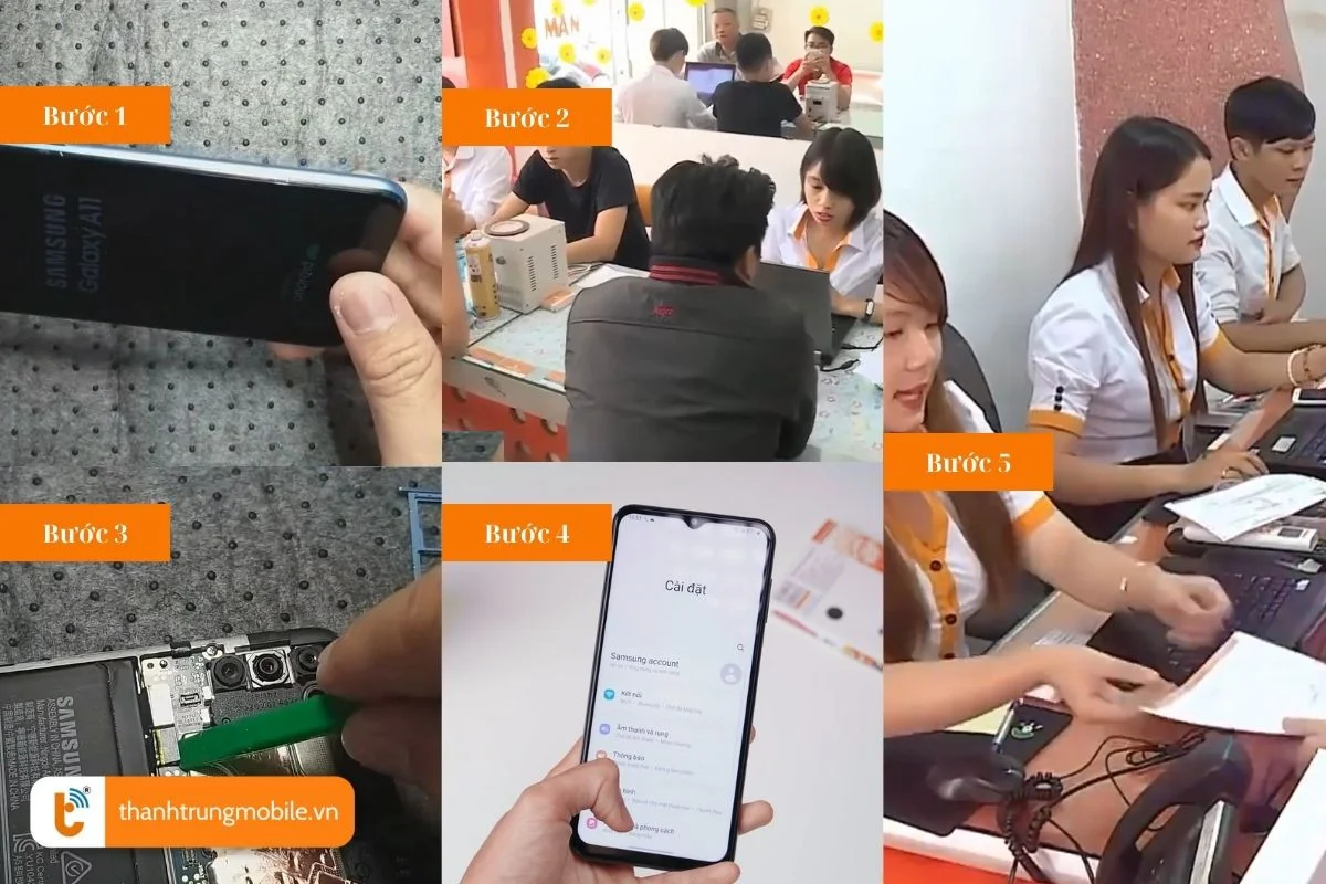 quy trinh thay man hinh samsung galaxy a11 chuyen nghiep