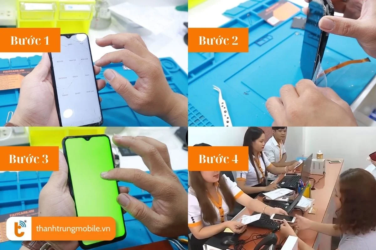 quy trinh thay mat kinh dien thoai samsung m40 chuyen nghiep