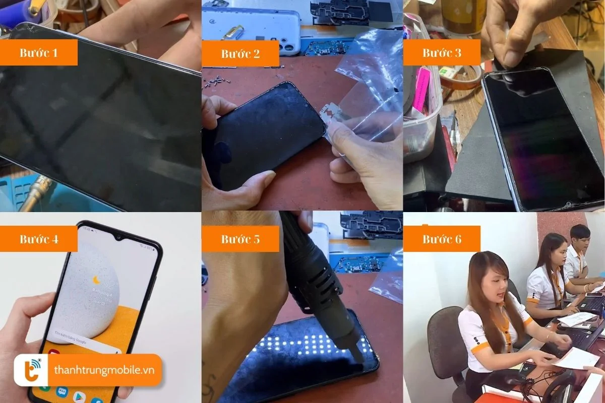 quy trinh thay mat kinh samsung a13 tai thanh trung mobile