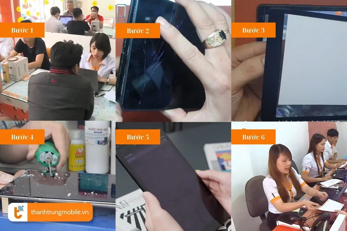 quy trinh thay mat kinh samsung tab a8 chuyen nghiep