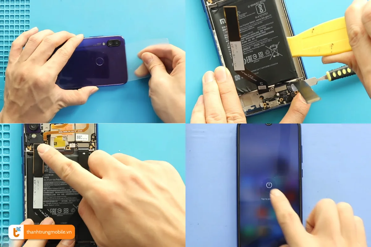 Quy trình thay mới pin điện thoại Redmi 7 tại Thành Trung Mobile