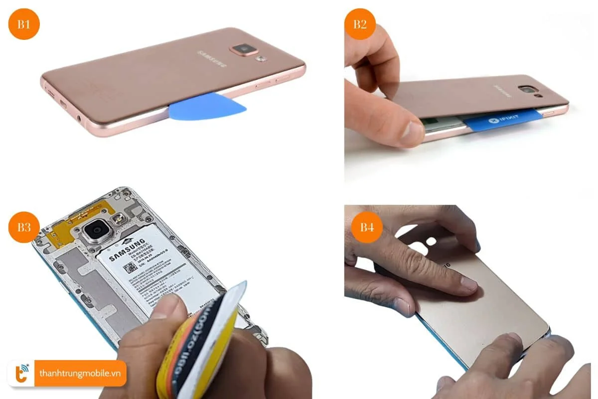 quy trinh thay nap lung samsung a3 2016