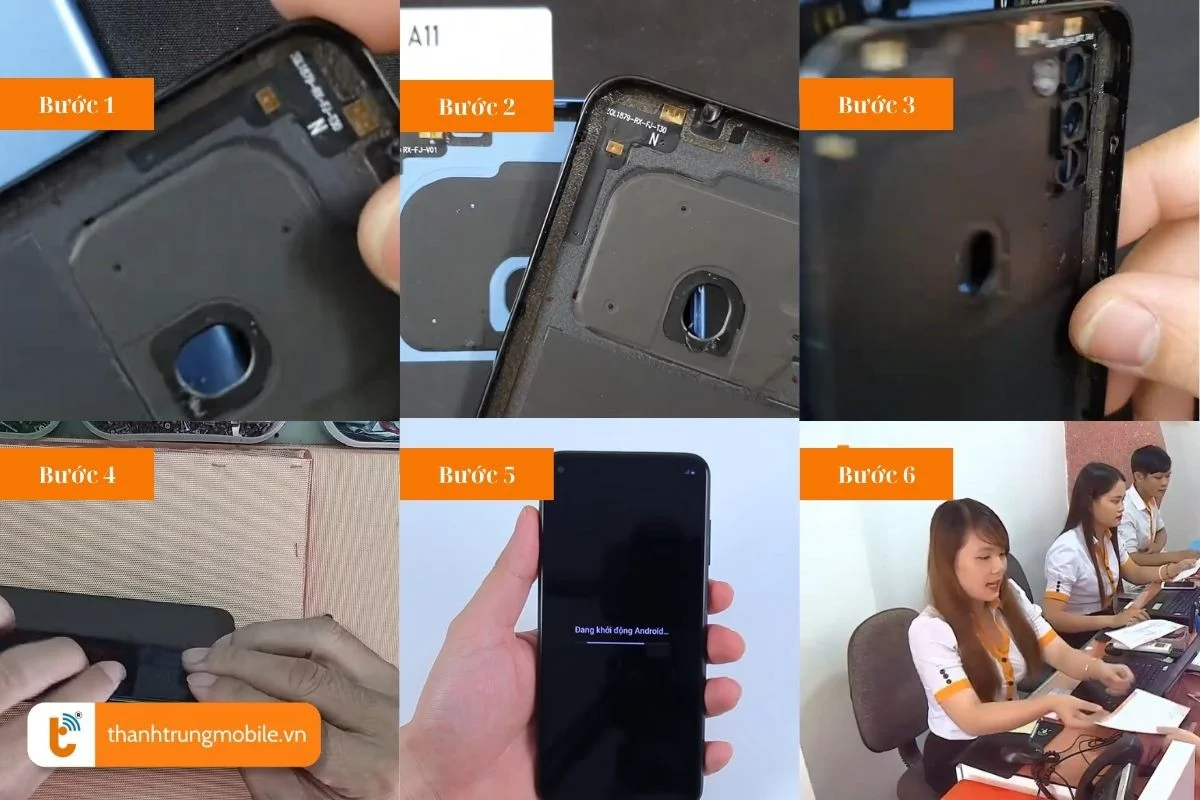 quy trinh thay nap lung samsung galaxy a11 chuyen nghiep