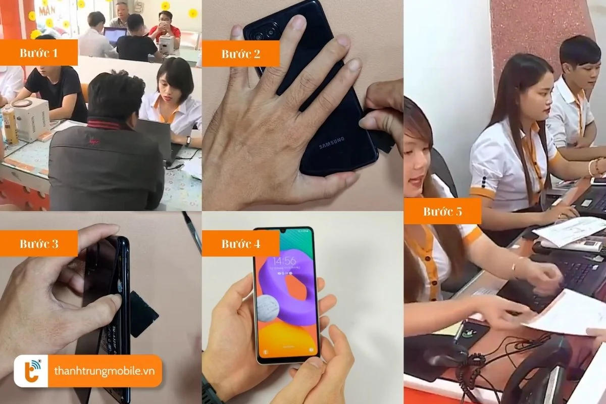 quy trinh thay nap lung samsung m22 chuyen nghiep