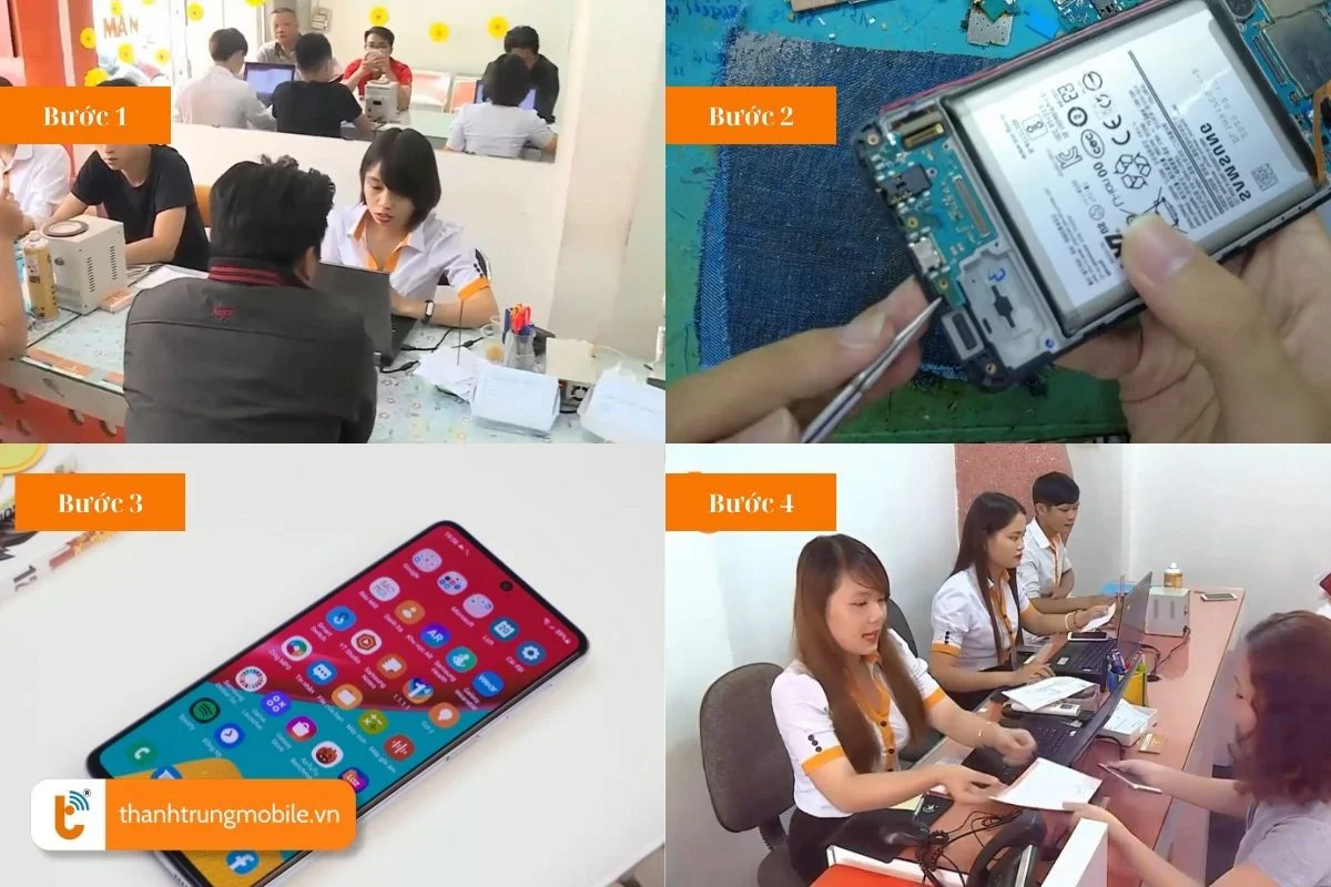 quy trinh thay pin dien thoai samsung galaxy m53