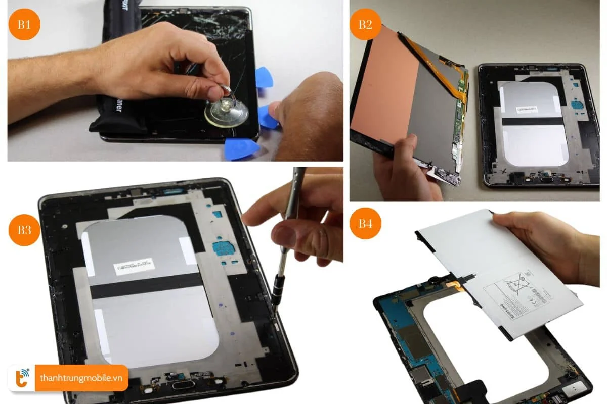 quy trinh thay pin may tinh bang samsung galaxy tab s2 9.7