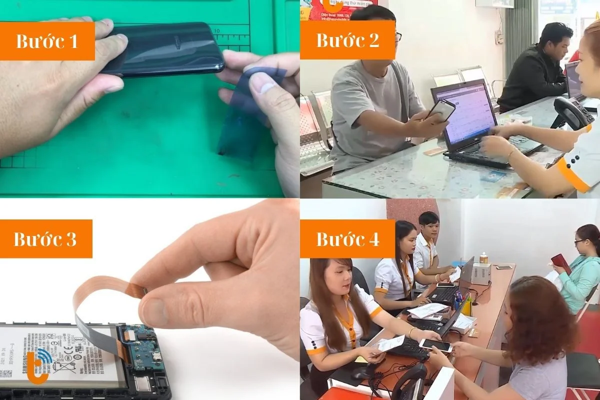 quy trinh thay pin samsung galaxy a32 chuyen nghiep