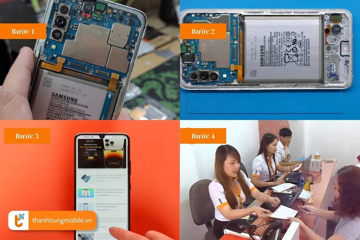 quy trinh thay pin samsung galaxy a90 chuyen nghiep