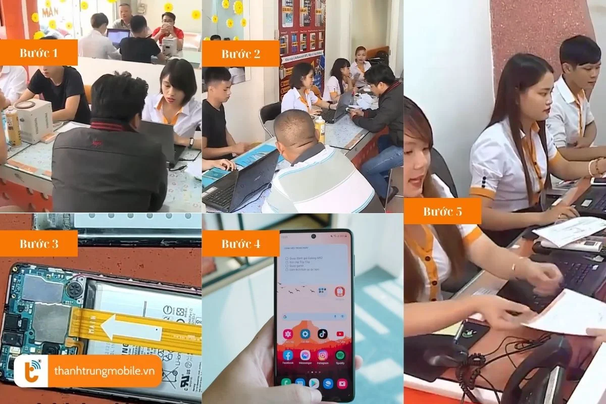 quy trinh thay pin samsung galaxy m52 chinh hang