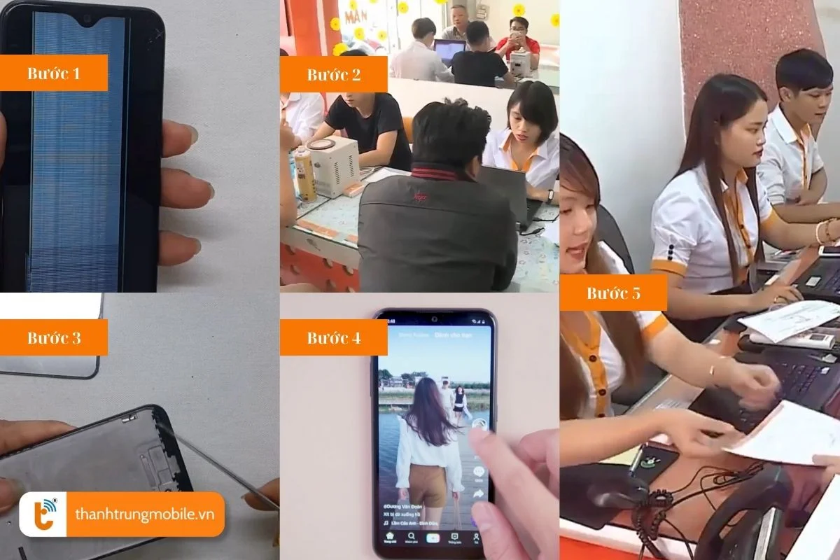 quy trinh thay the man hinh samsung galaxy a01 chuyen nghiep