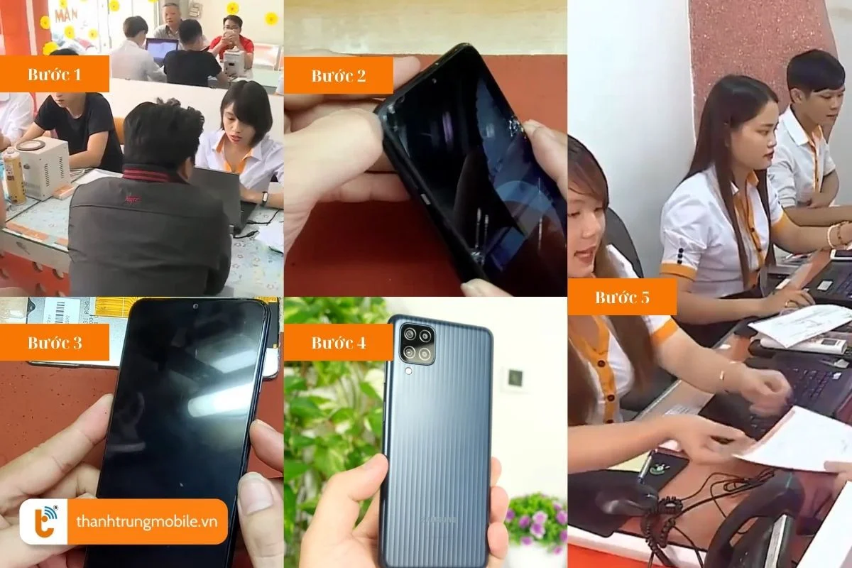 quy trinh thay the man hinh samsung galaxy m12