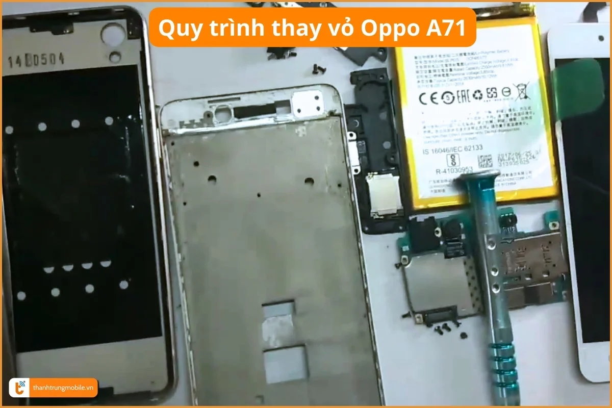 Quy trình thay vỏ Oppo A71