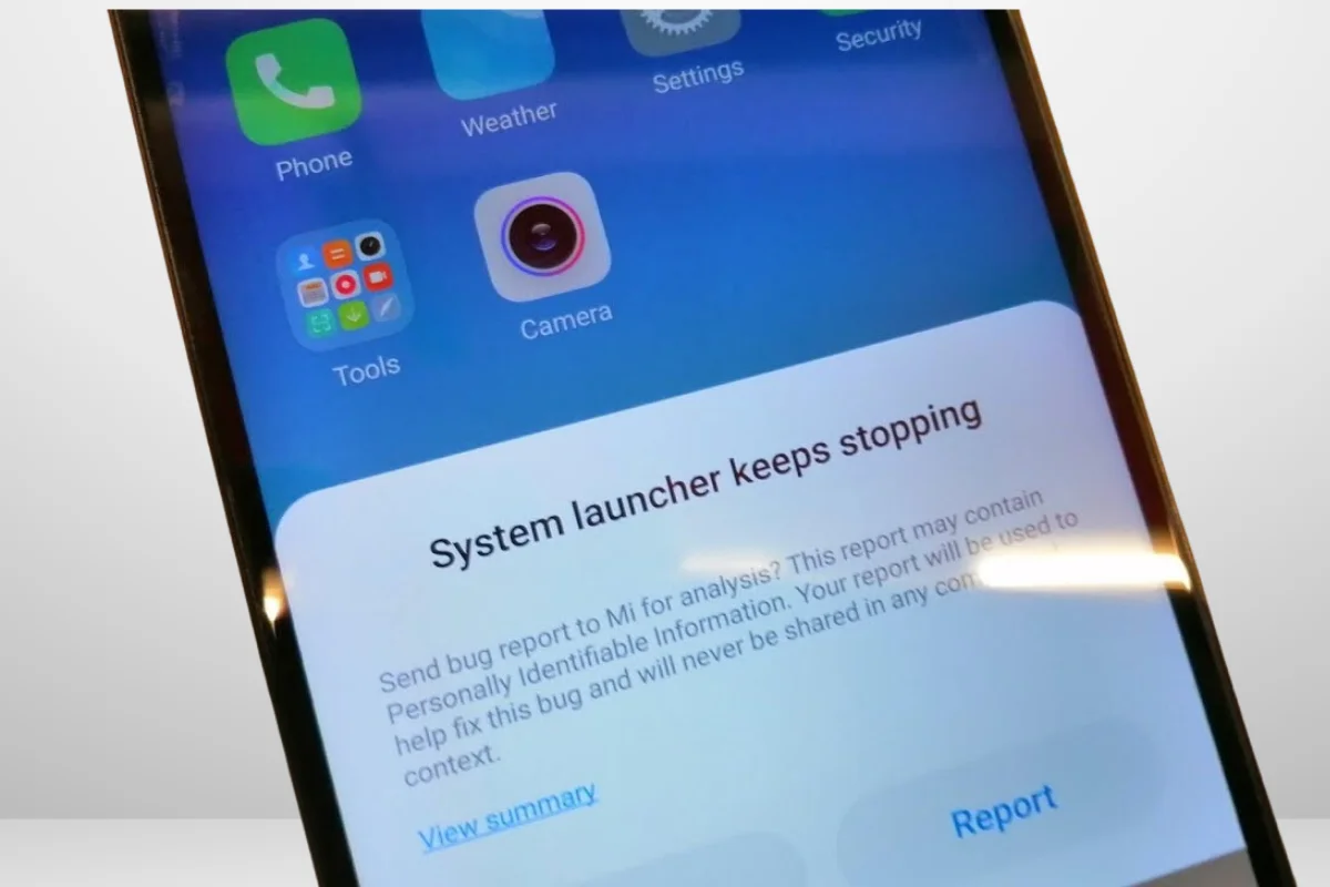 Lỗi trình khởi chạy hệ thống Xiaomi có thể gây ra các thông báo lỗi, màn hình bị đơ, thoát ứng dụng đột ngột.