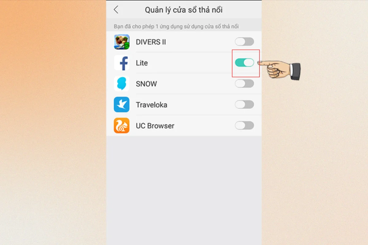 cách tắt lớp phủ OPPO