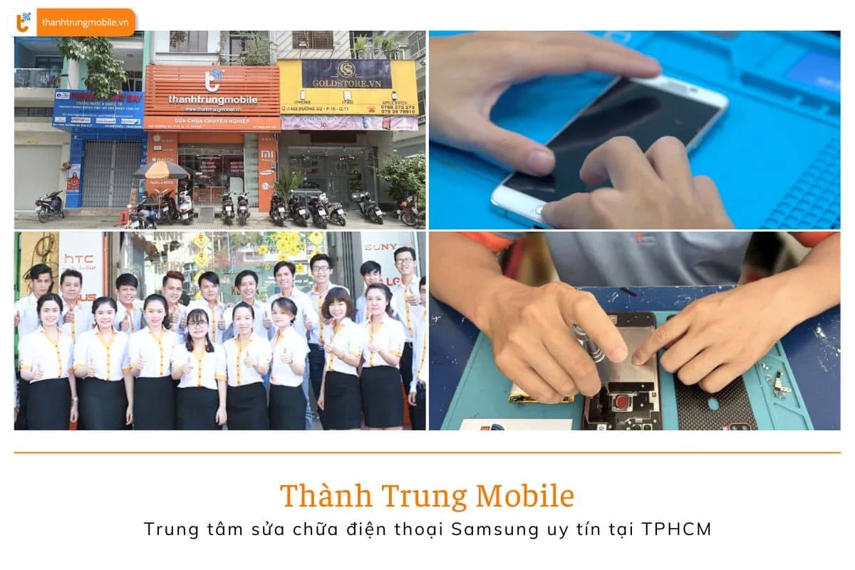 thay ép mặt kính Samsung A8 plus chính hãng tại Thành Trung Mobile