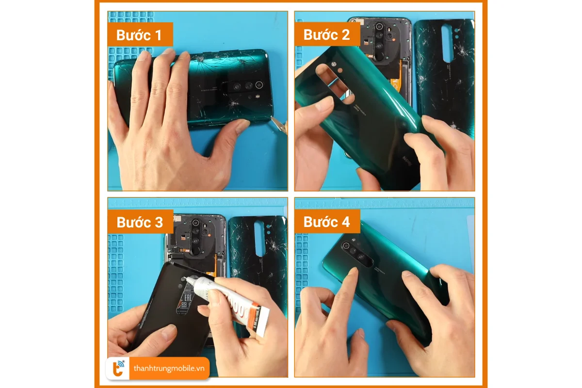 thay mặt lưng Redmi note 8