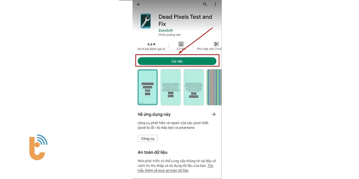 Sửa dụng ứng dụng để kiểm tra điểm chết màn hình iPhone