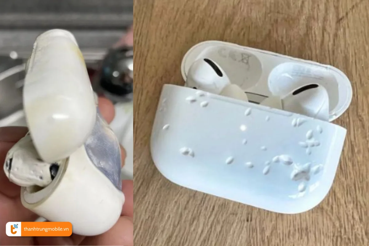 Vỏ AirPods Pro bị hư hỏng nặng nề cần thay mới