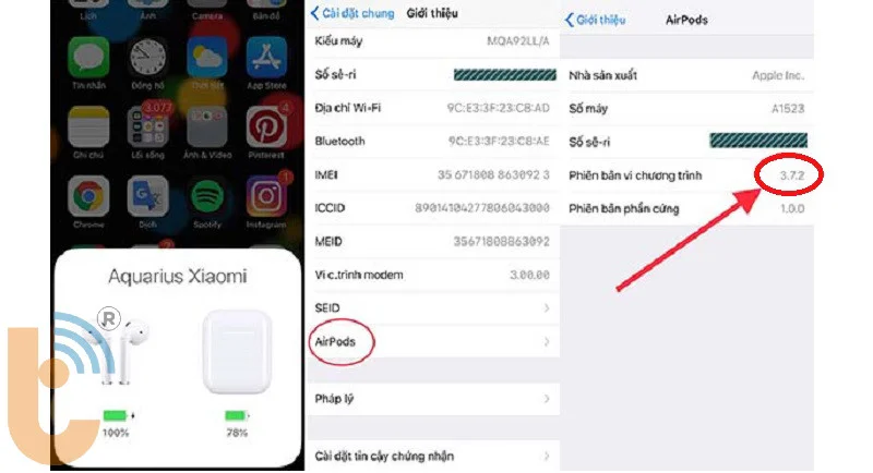 Các bước kiểm tra phần mềm Airpods