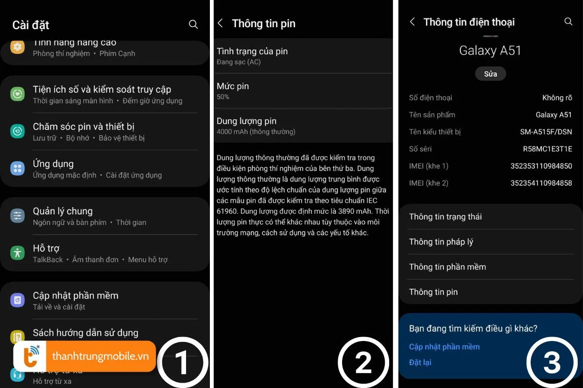 cach kiem tra pin samsung bang cong cu cai dat
