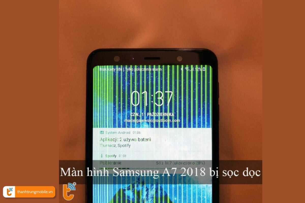 dau hieu can thay man hinh samsung a7 2018