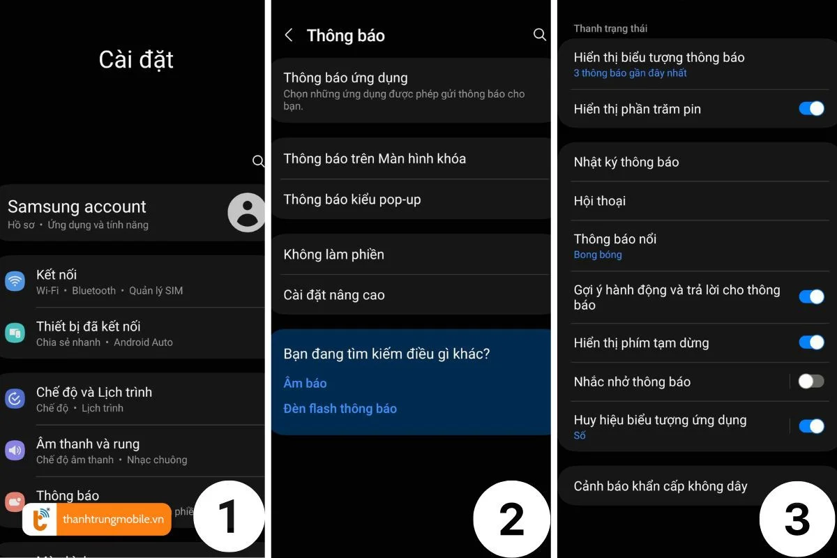 huong dan hien thi phan tram pin samsung chi tiet