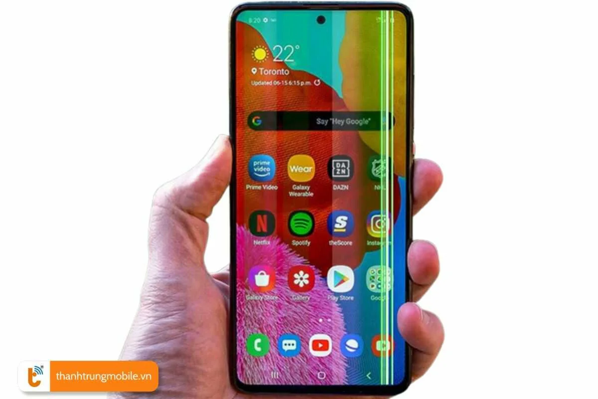 dau hieu man hinh samsung a72 bị hu hong