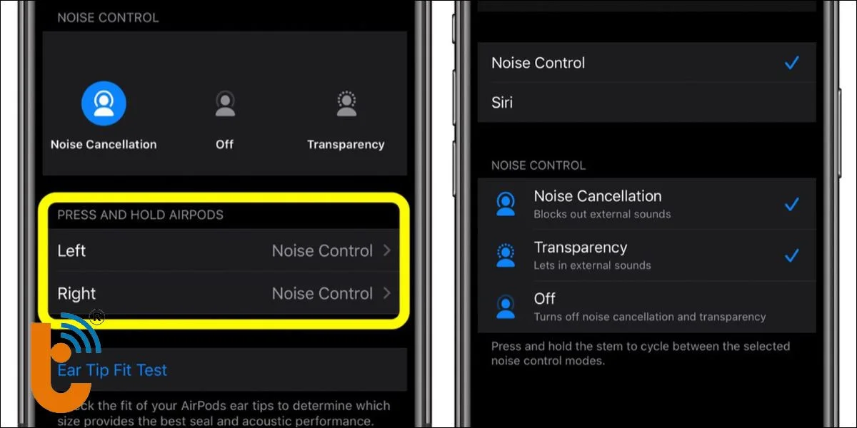 Kích hoạt tính năng bạn muốn chọn