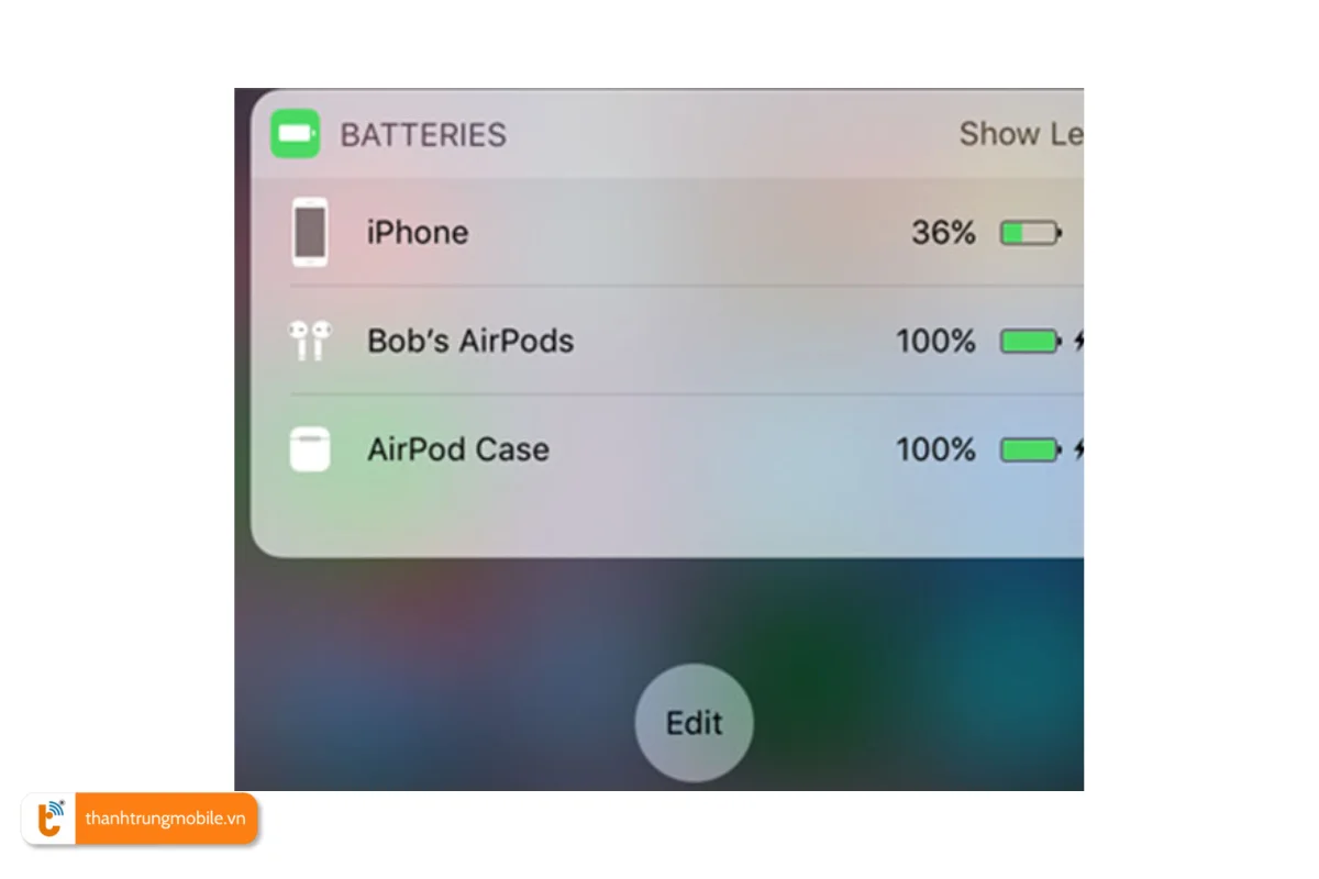 Kiểm tra dung lượng pin AirPods Pro