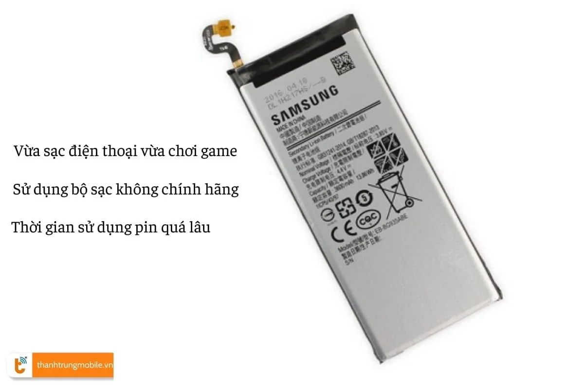 nguyen nhan gay hong pin Samsung S7, S7 Edge