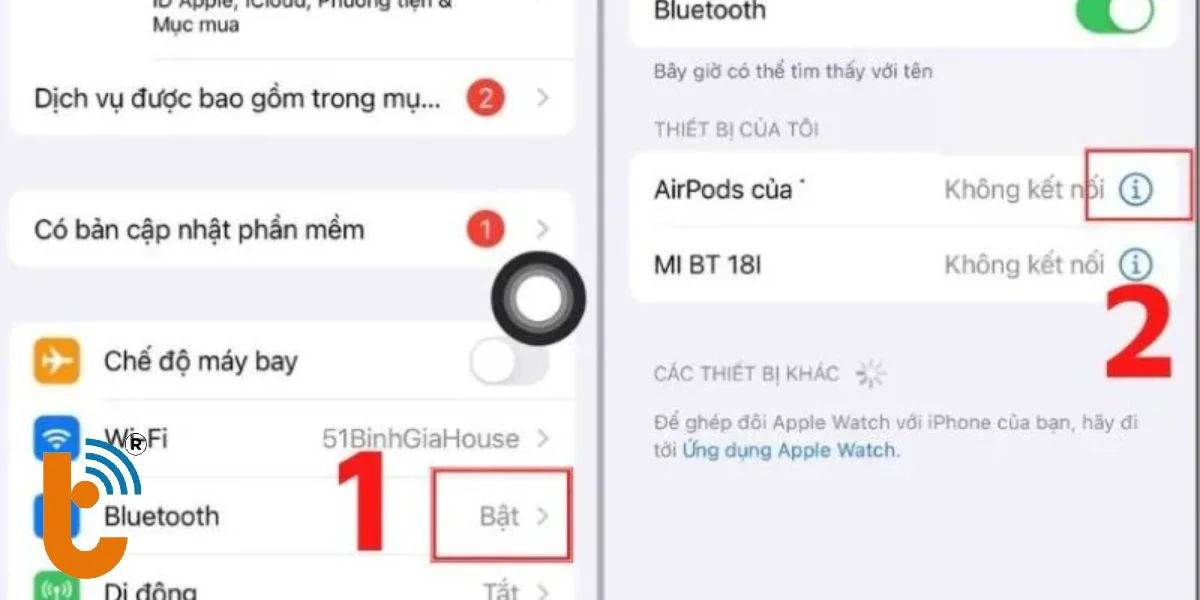 Nhấn biểu tượng 