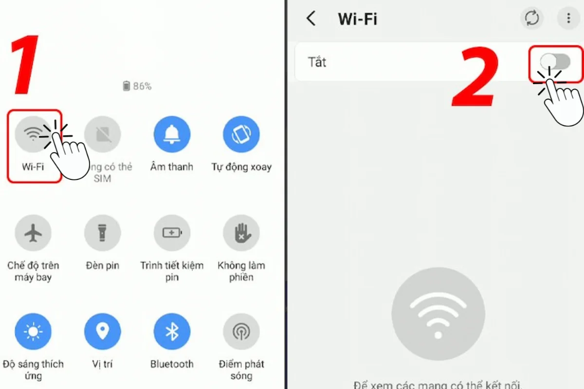 Kết nối wifi Oppo bị báo lỗi