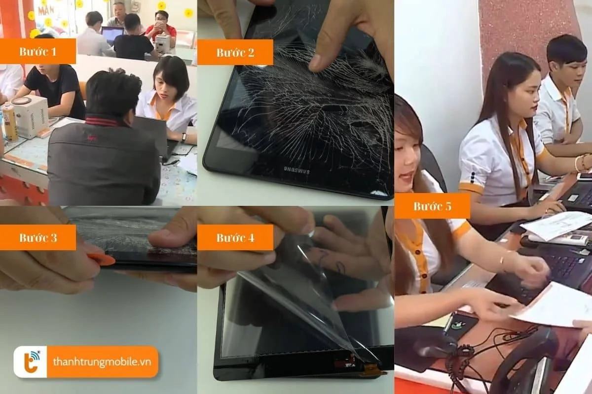 quy trinh ep kinh samsung tab a 9.7 chuyen nghiep