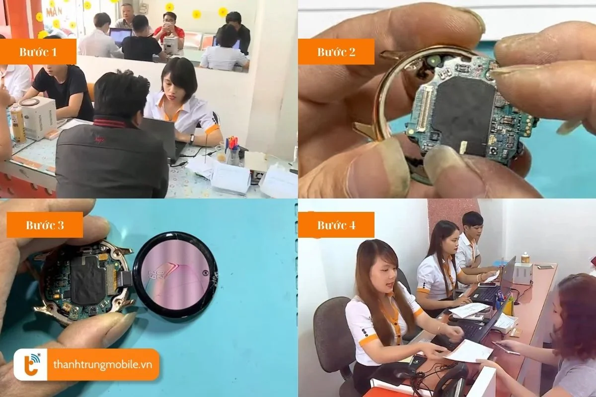 quy trinh ep kinh samsung watch active tai thanh trung mobile