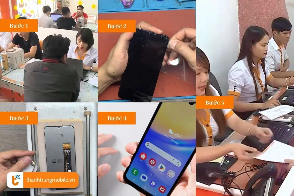 Quy trình thay mặt kính điện thoại