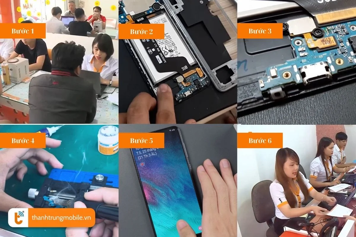 quy trinh sua chan sac samsung galaxy a70 chuyen nghiep