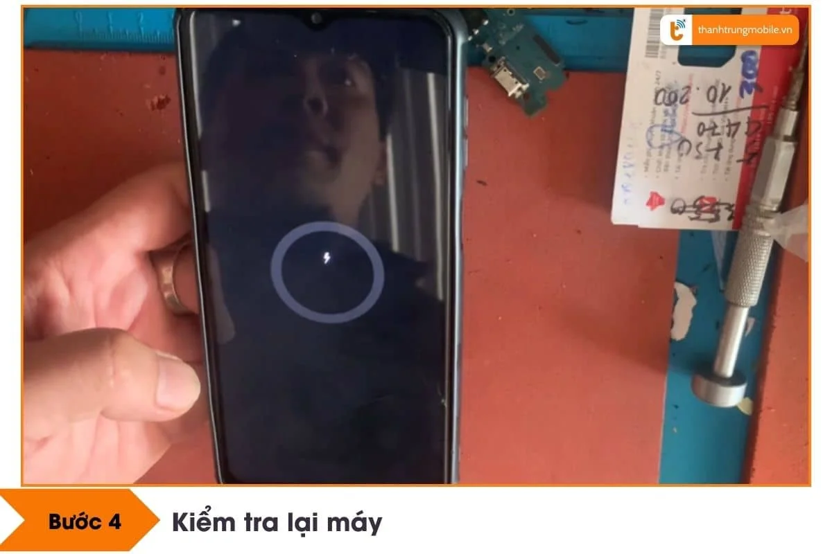 kiem tra lai may sau khi thay chan sac