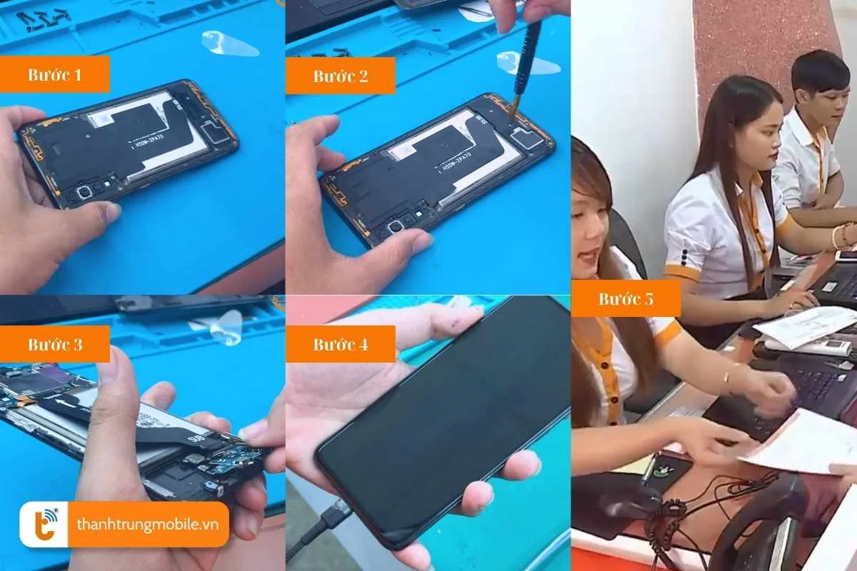 quy trinh thay cong sac samsung galaxy f chuyen nghiep