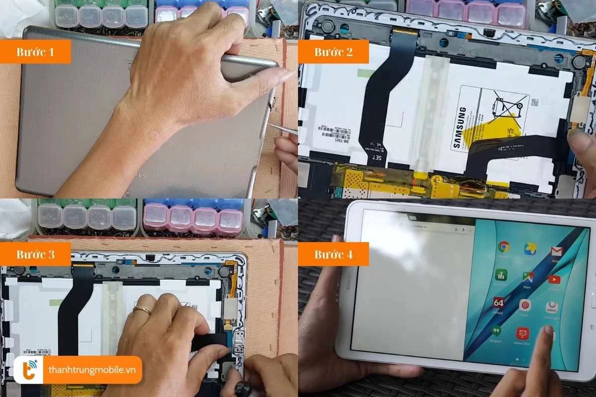 quy trinh thay cong sac samsung galaxy tab chuyen nghiep